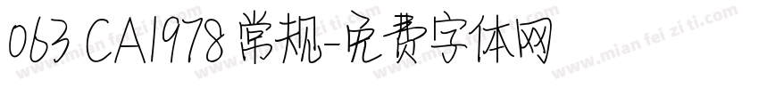 063 CA1978 常规字体转换